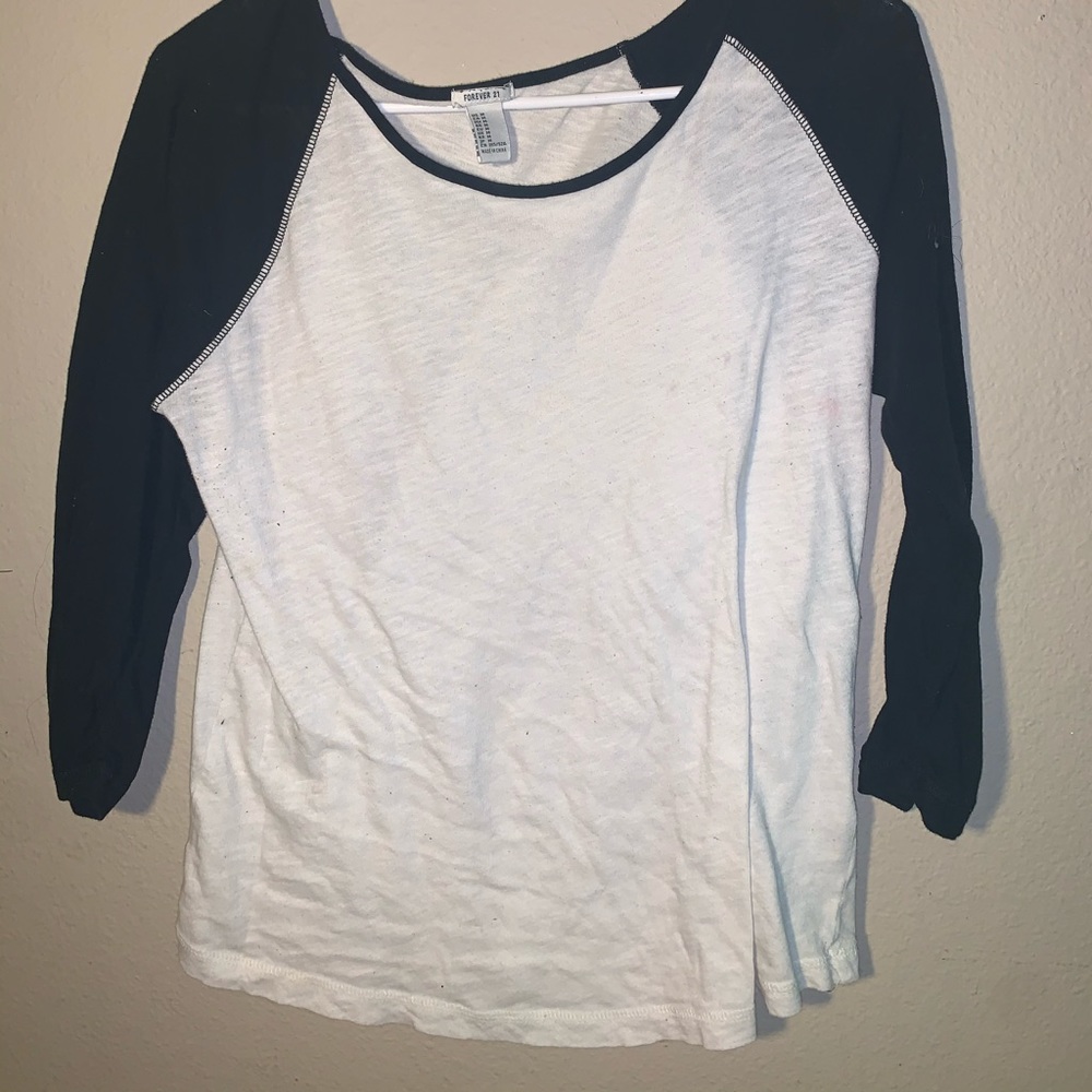 BLACK & WHITE SOFTBALL TEE